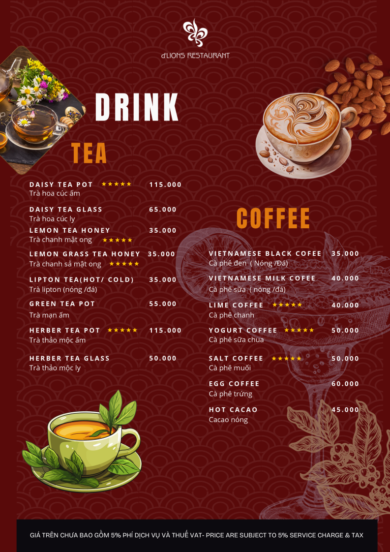 Nhà hàng d’Lions – Ẩm thực Singapore & Malaysia HALAL tại Hà Nội main